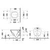 Унитаз подвесной Duravit D-Neo 45880900A1 (2588090000+0021690000) белый с сиденьем микролифт безободковый каскадный смыв