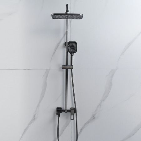 Душевая стойка Raffine F3696T настенная цвет оружейная сталь