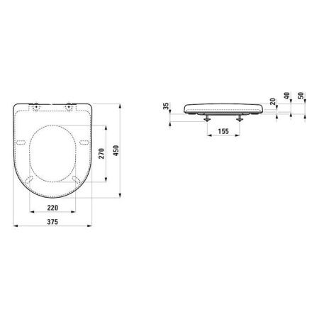 Крышка сиденье для унитаза Laufen Pro 8.9395.9.000.000.1
