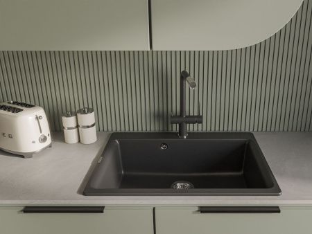 Кухонная мойка Rivelato AXEL Х-70 antracite 75х50 цвет черный