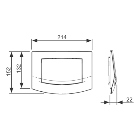 Клавиша смыва механическая Tece TECEambia 9240126 цвет хром