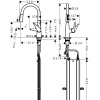 Смеситель для кухни Hansgrohe Kitchen 73851800 на мойку вороненая сталь