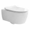 Унитаз подвесной SSWW CT2039V белый глянцевый с сиденьем микролифт безободковый душевой смыв