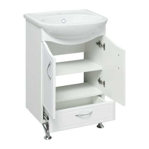 Тумба под раковину Runo Севилья 00000000792 50х30 напольная цвет белый - фото 2