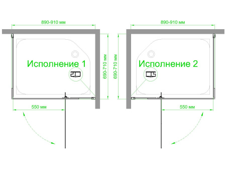 Душевой уголок Royal Bath HPVD RB7090HPVD-C 90х70 стекло матовое профиль белый без поддона
