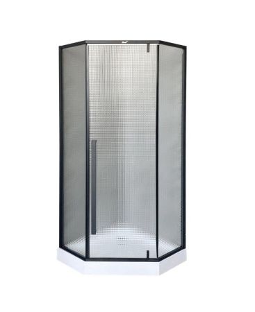 Душевой уголок Cerutti SPA C3ABD 90х90 стекло прозрачное профиль черный без поддона