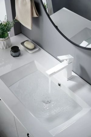 Смеситель Knotlor STABLE KN-20/WY на раковину белый