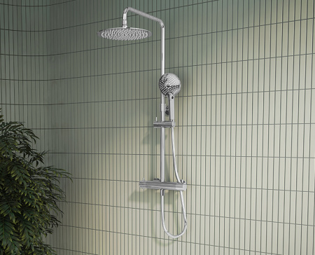 Душевая стойка Vitra Aquaheat A47201EXP настенная цвет хром с термостатом