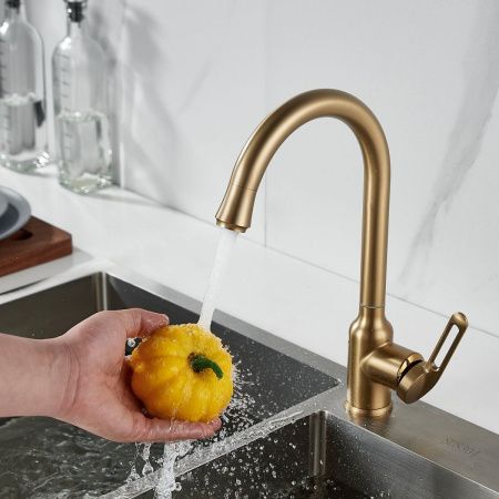 Смеситель для кухни Raffine F103G на мойку золото