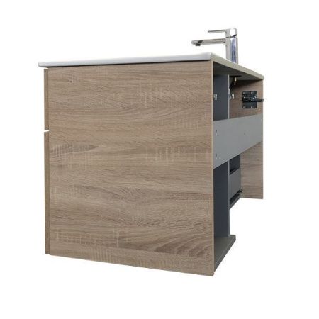 Тумба с раковиной Comforty Варна 00-00009919CF 90х50 подвесная цвет коричневый