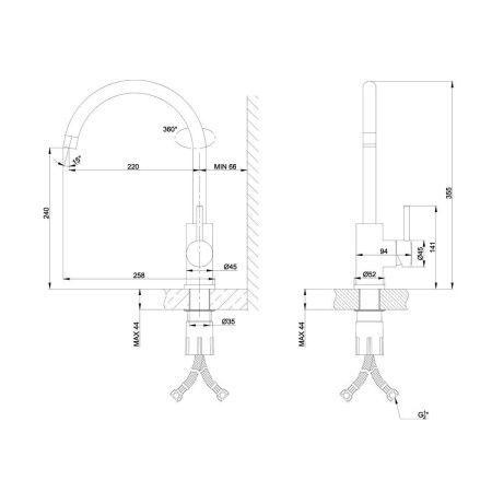 Смеситель для кухни LeMark Expert LM5078S на мойку нержавеющая сталь