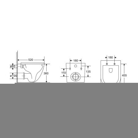 Унитаз подвесной Grossman Торнадо GR-4411SQ белый с сиденьем микролифт безободковый смыв торнадо