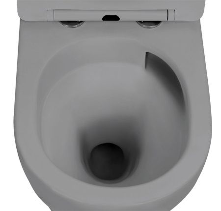 Унитаз подвесной Abber Bequem AC1101TMG серый с сиденьем микролифт безободковый смыв торнадо