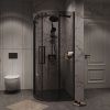 Душевой уголок Grossman Classic 301.K33.04.9090.21.10 90х90 стекло тонированное профиль черный без поддона