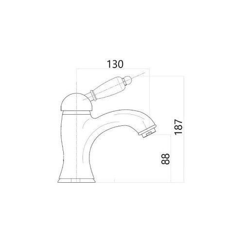 Смеситель Maretti Avorio AV32RF53 на раковину бронза - фото 3