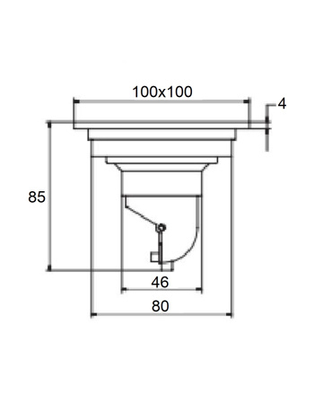 Душевой трап Orange TR01-004cr напольный