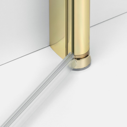 Душевая дверь New Trendy NEW SOLEO Light gold D-0482A-WK 90х195 стекло прозрачное профиль золото глянцевое - фото 4