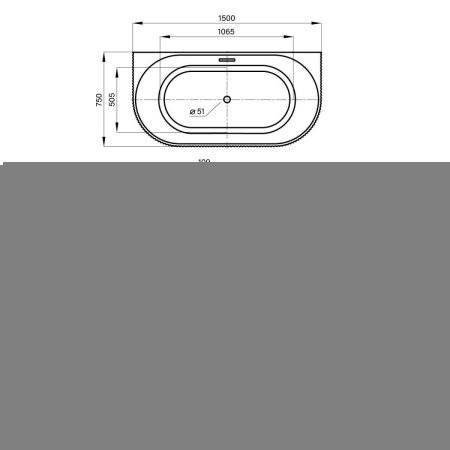 Ванна акриловая Wellsee Festive Fox 287301000 150х75 пристенная асимметричная с ножками