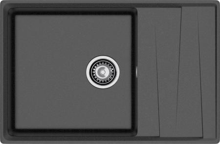 Кухонная мойка Granfest Level LV-760L черный 76х50 цвет черный поверхность матовая