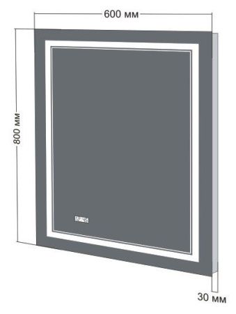 Зеркало с подсветкой Бриклаер Эстель 4627125414299 60х80 подвесное