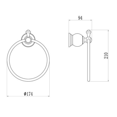 Полотенцедержатель Savol S-005760B - фото 3