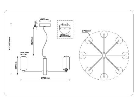 Люстра подвесная Ambrella Light Modern (Модерн) LH11109