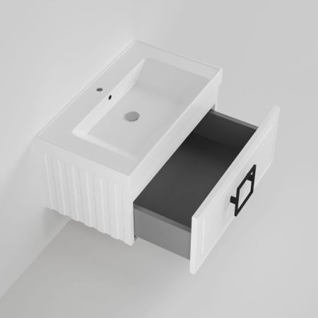 Тумба с раковиной La Fenice CUBO NFNC-01-CUB-B-80-3-80 80х50 подвесная цвет белый