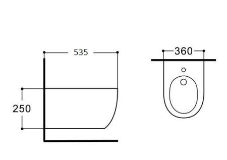 Биде подвесное Aquatek ЕВРОПА AQ1006-00 цвет белый