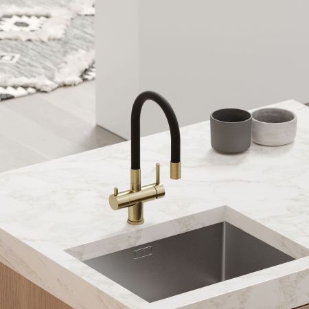 Смеситель для кухни Sancos Lucia SC4004BG на мойку золото