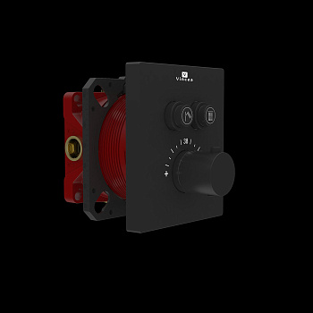 Смеситель для душа Vincea VSCV-321TMB встраиваемый в стену черный матовый с термостатом