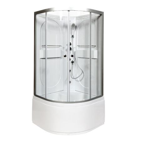 Душевая кабина AvaCan L610NLED+GM 100х100 четверть круга без крыши ориентация универсальная