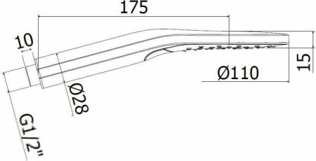 Душевая лейка Paffoni Sofia ZDOC122CR цвет хром