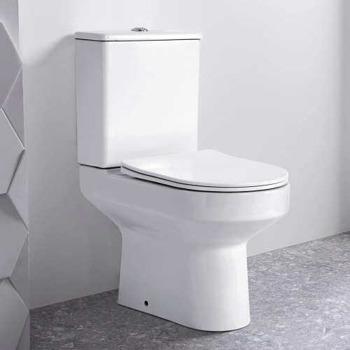 Унитаз-компакт напольный с бачком WesnaArt Eko 101-EKO05 белый с сиденьем микролифт безободковый каскадный смыв - фото 3