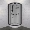 Душевая кабина Тритон Прайм-Блэк Щ0000071582 90х90 четверть круга с крышей ориентация универсальная