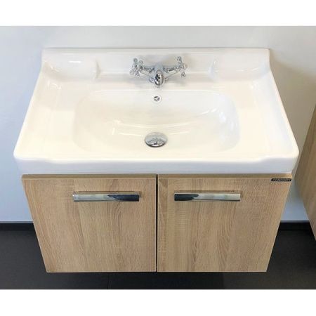 Тумба с раковиной Comforty Рига 00004142215CF 70х50 подвесная цвет коричневый