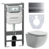 Инсталляция с кнопкой + унитаз + шумоизоляция Ceramica Nova CN3009_1002M_1000