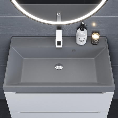 Раковина кварцевая Uperwood Classic Quartz 291030004 70х12 полувстраиваемая цвет серый