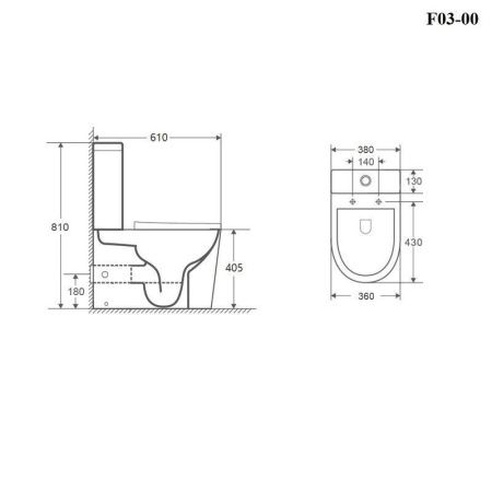 Унитаз напольный с бачком Bond Oval F03-00 белый с сиденьем безободковый душевой смыв