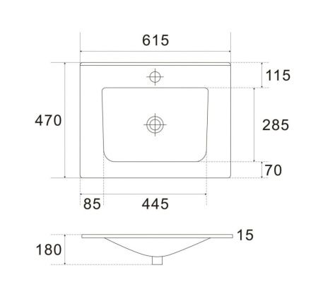 Раковина керамическая Art&Max керамические раковины AM7117-60 60х50 накладная цвет белый