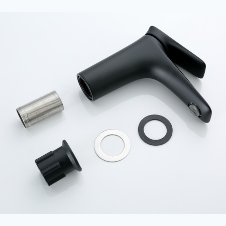 Смеситель Bond Cube B03-2188 на раковину черный матовый без термостата