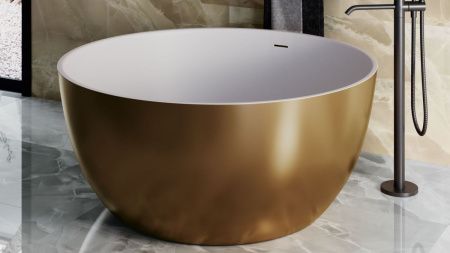 Ванна из искусственного камня Zenon Biwa 4000.000.000.000.31739 120х120 отдельностоящая круглая