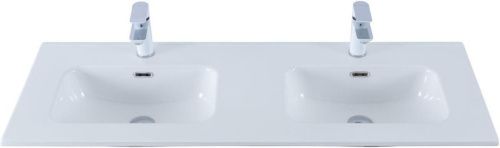 Раковина керамическая Allen Brau Glority 1.35011.20 120х50 полувстраиваемая цвет белый 2 отверстия под смеситель