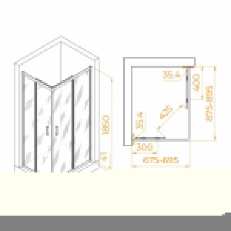 Душевой уголок RGW Passage 020814679-14 90х70 стекло прозрачное профиль черный без поддона