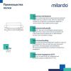 Полка в ванную комнату Milardo Grid GRICS1CM44