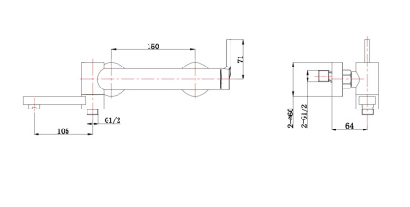 Смеситель BelBagno ETNA ETN-VASM-IN настенный сатин