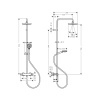 Душевая стойка Hansgrohe Vernis Blend 26089670 настенная цвет черный с термостатом