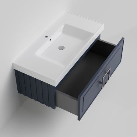 Тумба с раковиной La Fenice CUBO NFNC-01-CUB-BG-100-1-100 100х50 подвесная цвет синий