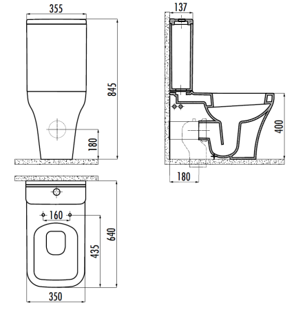 Чаша унитаза напольная Creavit Lidya LY360-00CB00E-0000 цвет белый без бачка без сиденья