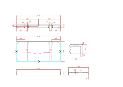 Столешница Armadi Art Flat 869-100-NM 101х46 накладная цвет черный - фото 2