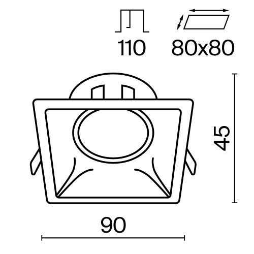 Светильник встраиваемый Maytoni Technical Dot DL029-2-01B - фото 2